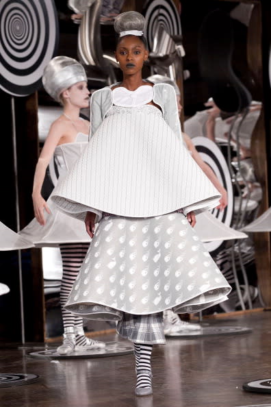 <div class="caption-credit"> Photo by: Getty Images</div><b>Thom Browne</b> <br> Paper dolls gone horribly wrong.