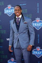 <p>Tremaine Edmunds of Virginia Tech poses on the red carpet prior to the start of the 2018 NFL Draft at AT&T Stadium on April 26, 2018 in Arlington, Texas. (Photo by Tim Warner/Getty Images) </p>