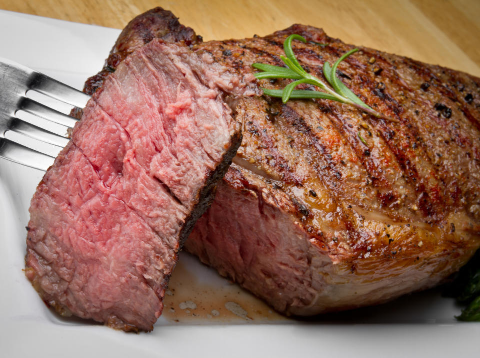 A medium-rare steak should be cooked to an internal temperature of 145 degrees.  (Getty Images)