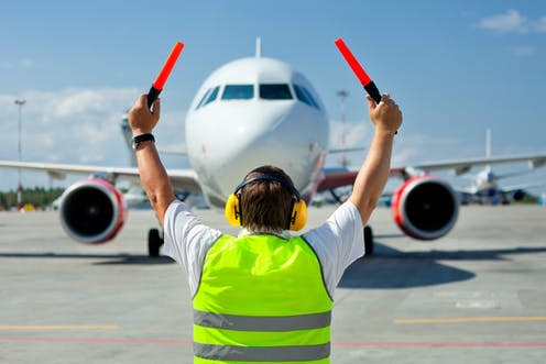 <span class="caption">Thousands of aircraft were grounded during the pandemic. Now research is showing people might fly less</span> <span class="attribution"><span class="source">JetKat/Shutterstock</span></span>