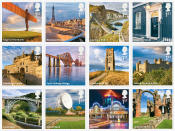 A composite image of Royal Mail's latest set of Special Stamps, UK A-Z Part One.