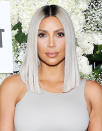 <p>While at a The Tot holiday pop-up celebration in Los Angeles, West showed up with a silvery blunt cut bob hairstyle. (Photo: Donato Sardella/Getty Images for The Tot) </p>