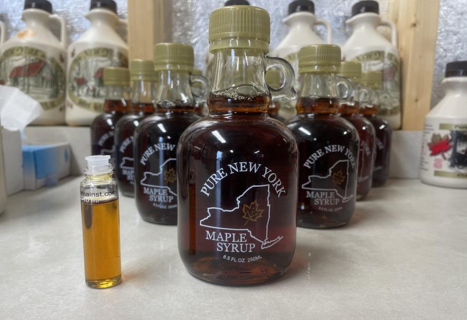 Marcus Whitman students produced some good tasting, good looking maple syrup.