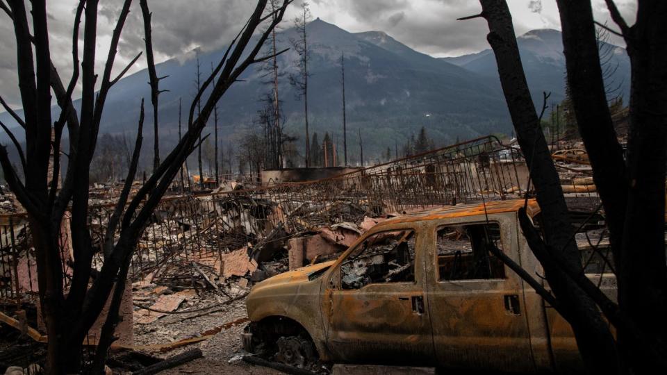 The aftermath of the fire in Jasper