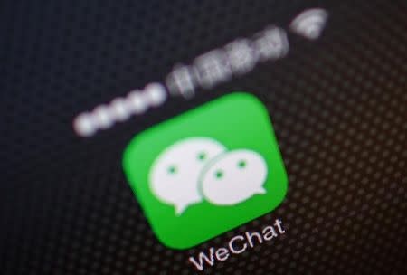 A picture illustration shows a WeChat app icon in Beijing, December 5, 2013. A REUTERS/Petar Kujundzic