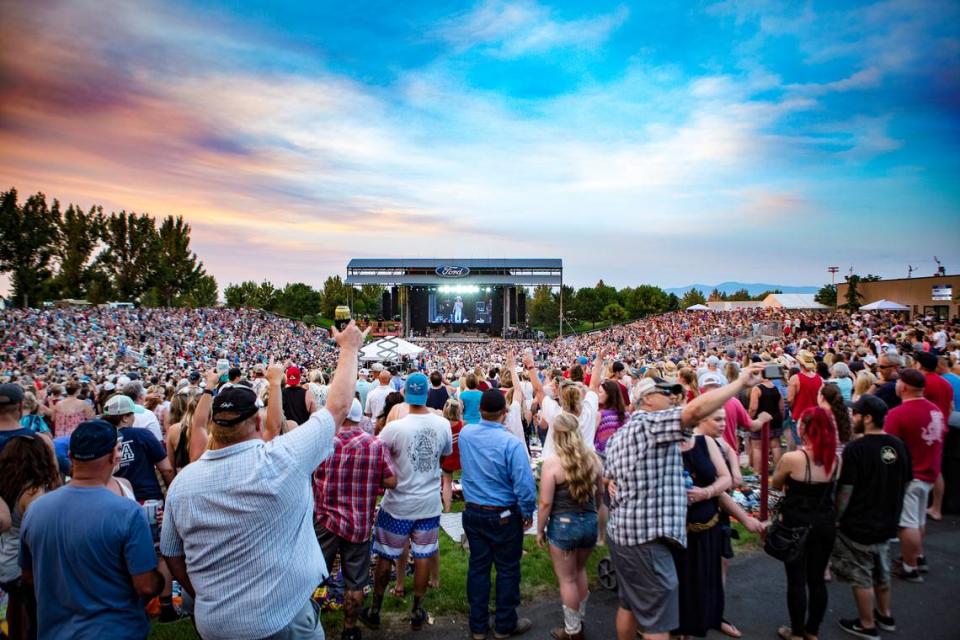Ford Idaho Center Amphitheater in Nampa is one of the Treasure Valley’s most popular outdoor concert venues. In this photo, country singer Kenny Chesney performs for a massive crowd.