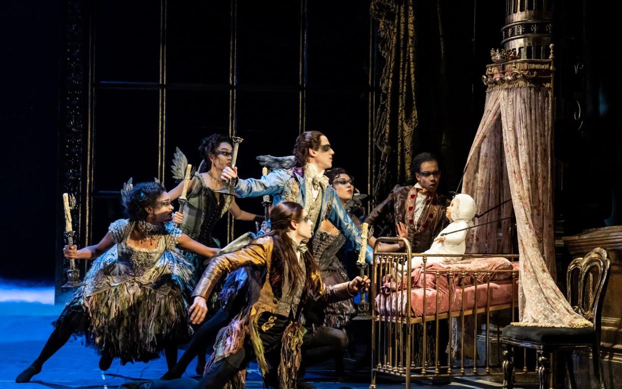 The infant-Aurora puppet is a delight in Matthew Bourne's The Sleeping Beauty - Johan Persson