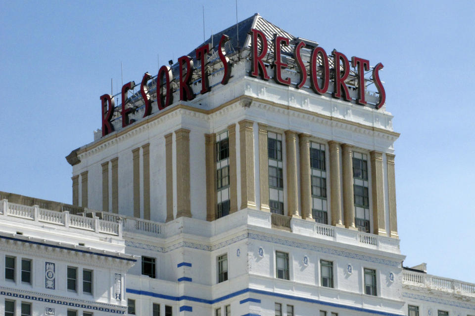 The exterior of Resorts Casino in Atlantic City N.J. is shown in this Oct. 1, 2020 photo. The Mohegan tribe will end its management of Atlantic City's Resorts casino at the end of this year, both parties said Monday, Feb. 26, 2024. (AP Photo/Wayne Parry)