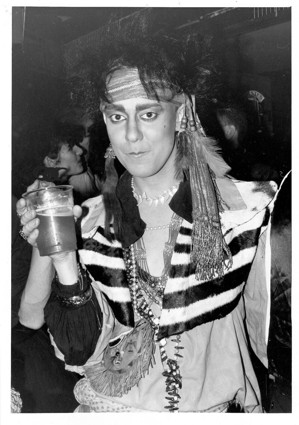 Stephen sports his OTT “Endangered Species” look, featuring animal skins from 1981 at the Embassy nightclub (David Johnson)