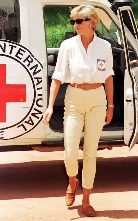 Diana, Princess of Wales in Angola. - Credit: Ian Jones. 