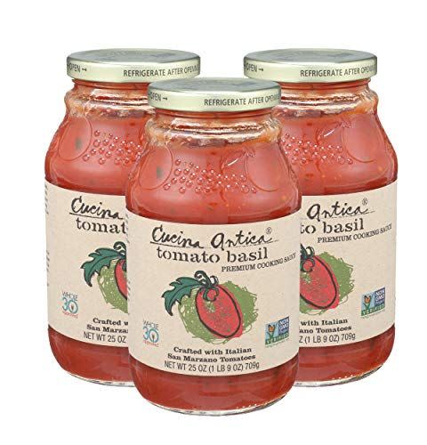 <p><strong>Cucina Antica</strong></p><p>amazon.com</p><p><strong>$31.46</strong></p><p><a href="https://www.amazon.com/dp/B08235K9K4?tag=syn-yahoo-20&ascsubtag=%5Bartid%7C10055.g.5147%5Bsrc%7Cyahoo-us" rel="nofollow noopener" target="_blank" data-ylk="slk:Shop Now;elm:context_link;itc:0;sec:content-canvas" class="link ">Shop Now</a></p><p>Pasta lovers, take note. It's a good rule of thumb to look for low-sodium versions of tomato sauce whether you buy it in cans or jars. While this tomato sauce isn't technically canned, it is one of our favorite pasta sauces and considerably lower in sodium than others brands with 230 mg per half cup serving. <br></p>