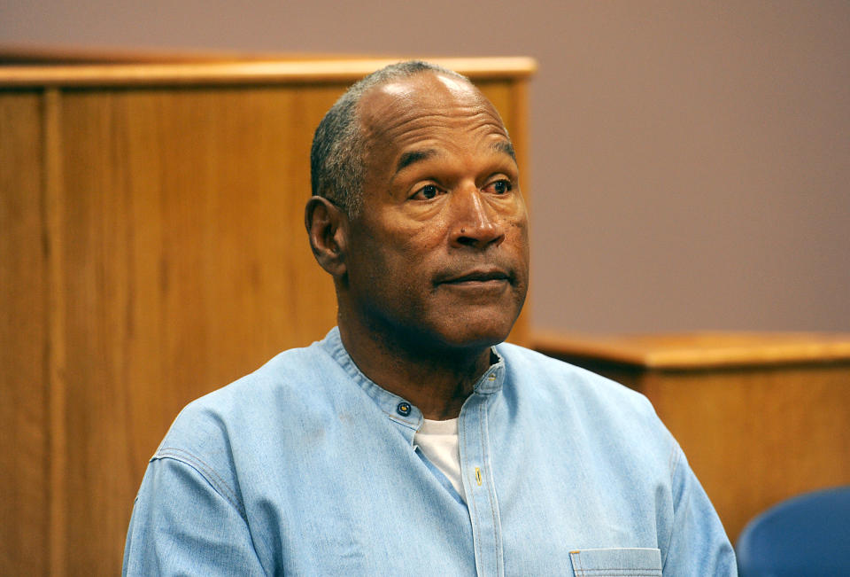 O.J. Simpson attends his parole hearing at Lovelock Correctional Center July 20, 2017 in Lovelock, Nevada. (Photo by Jason Bean-Pool/Getty Images)