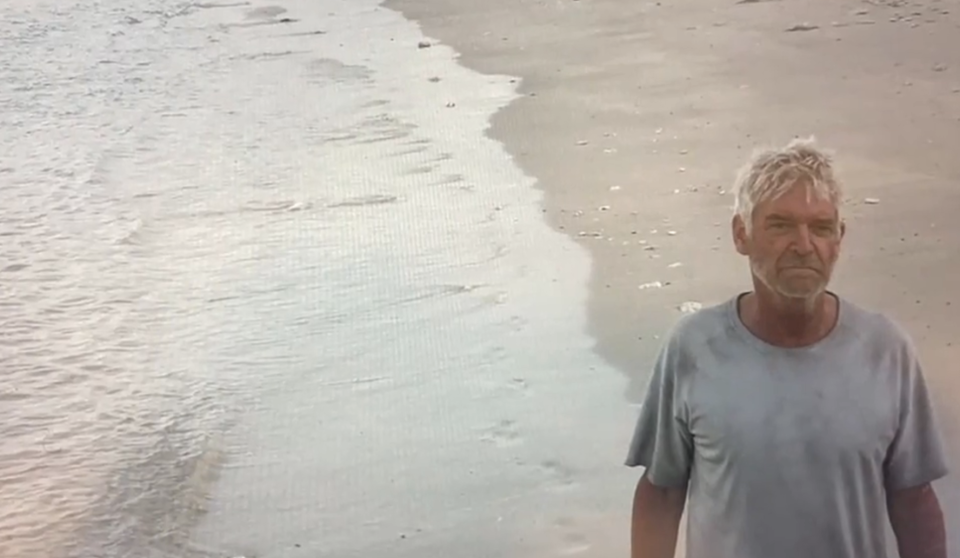 Phillip Schofield on Cast Away. (Channel 5 screengrab)