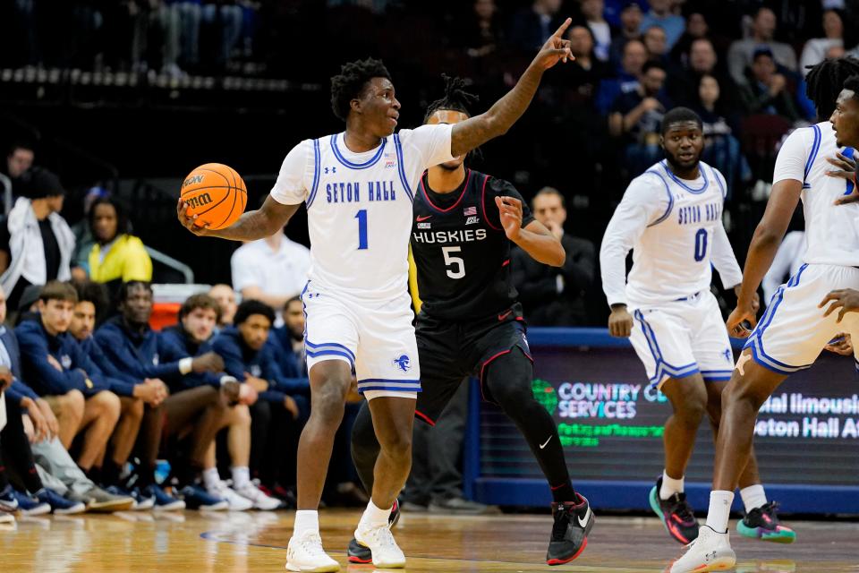 Seton Hall guard Kadary Richmond, who is averaging 15.3 points over his last 10 games, directs his teammates during a game on Dec. 20 against UConn.
