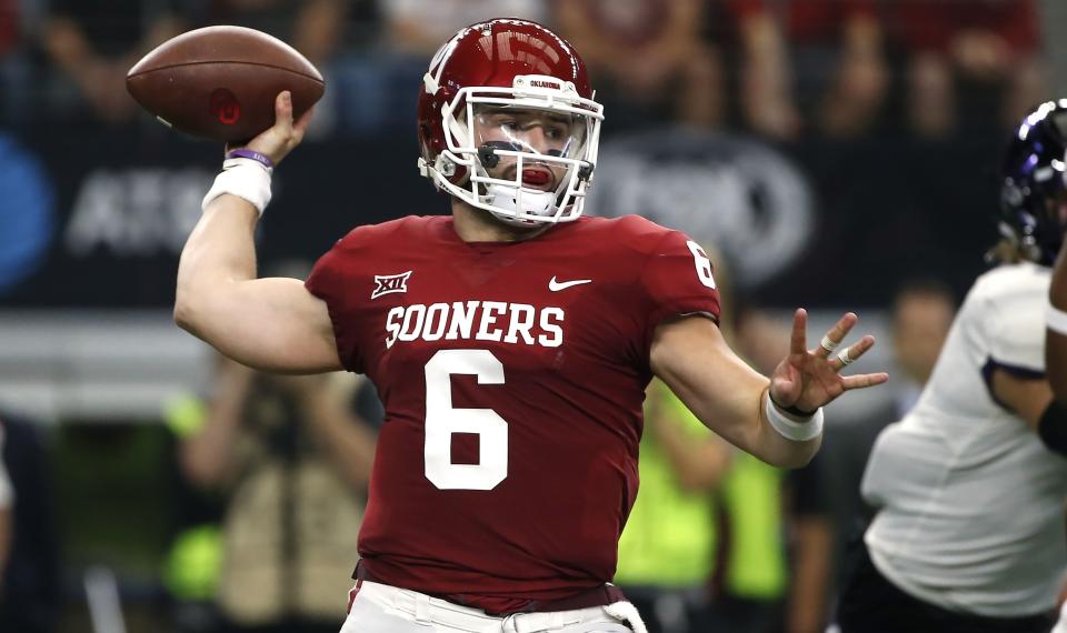 Oklahoma QB Baker Mayfield has been awesome in the college ranks, but will it translate to the pros? (AP)