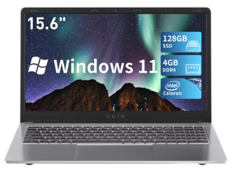 Laptop Sgin de 15,6 pulgadas. (Foto: Amazon)