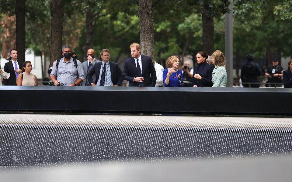 The Duke and Duchess of Sussex visit the 9/11 Memorial Museum in New York City - Anadolu