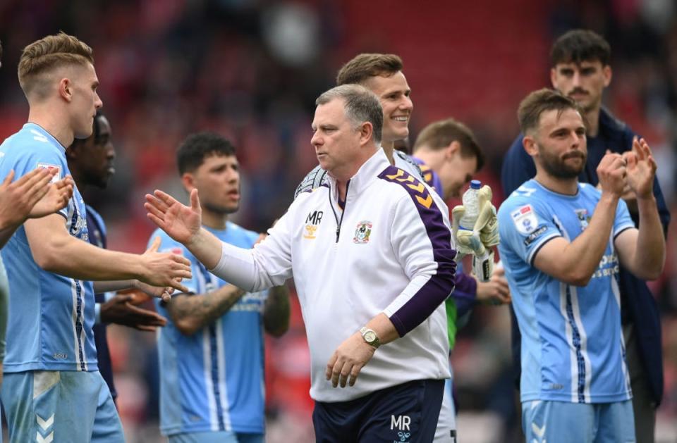 Mark Robins has inspired Coventry up the EFL pyramid (Getty Images)