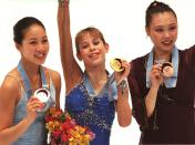 <p>Kwan is easily the most surprising name on this list. She won five World Championships and nine U.S. championships on her way to becoming one of the greatest skaters of all time. The only achievement that ever eluded the 2012 inductee into the World Figure Skating Hall of Fame was Olympic gold. She took home silver in 1998 (losing to Tara Lipinski) and bronze in 2002. </p>