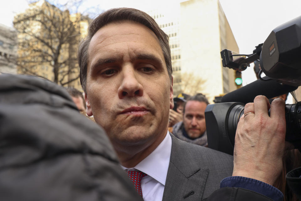 Todd Blanche, defense attorney for former President Donald Trump, leaves Manhattan criminal court, Tuesday, April 4, 2023, in New York. Trump appeared in a New York City courtroom on charges related to falsifying business records in a hush money investigation, the first president ever to be charged with a crime. (AP Photo/Yuki Iwamura)