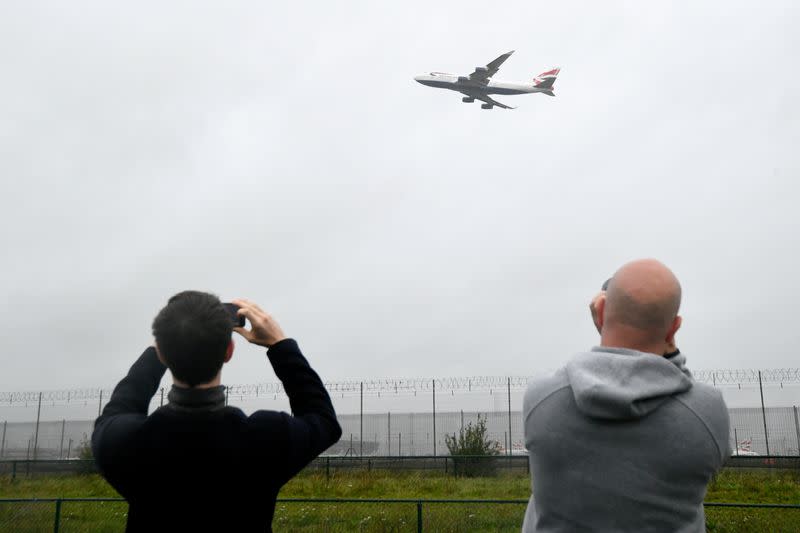 FILE PHOTO: British Airways Boeing 747 leaves London Heathrow airport