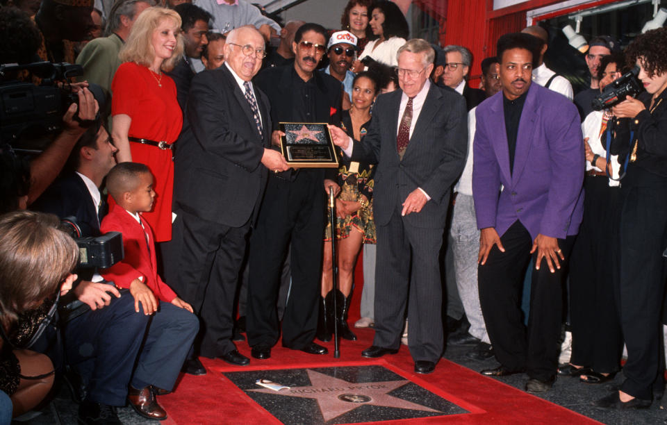 Richard Pryor and guests as Pryor Recieves a Hollywood Star on Walk of Fame at Hollywood Boulevard in Calif., ca. 1993.<span class="copyright">Ron Galella—Ron Galella Collection/Getty Images</span>