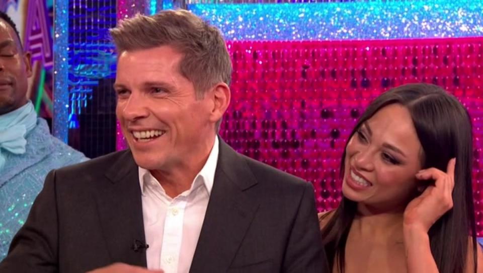 Strictly’s Nigel Harman and Katya Jones embrace as he tells her ‘you’re part of me’ after shock exit. (Strictly Come Dancing/BBC)