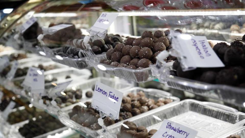 Handmade chocolates at Chocomania, 117 North Broadway St. in Georgetown. The dessert shop plans to offer chocolate making classes.