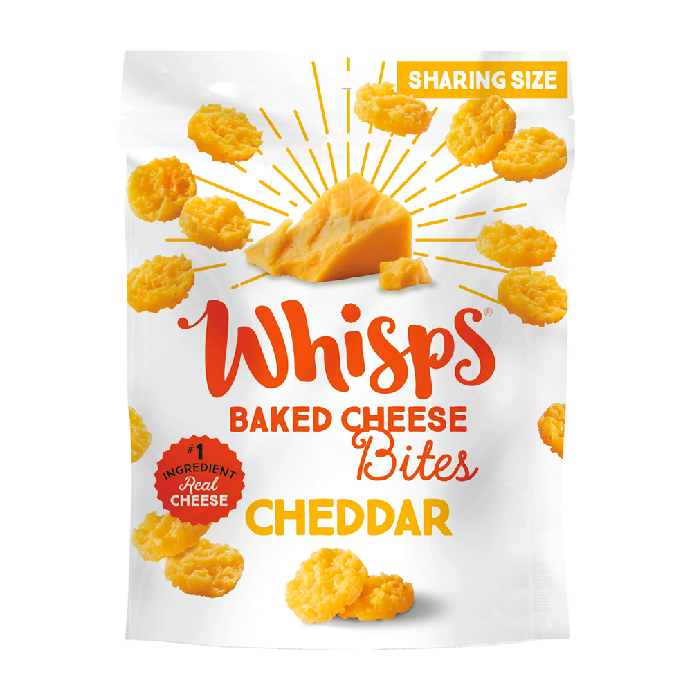 <p><a href="https://go.redirectingat.com?id=74968X1596630&url=https%3A%2F%2Fwww.walmart.com%2Fip%2FWhisps-Cheddar-Baked-Cheese-Bites-100-Real-Cheese-Snack-Family-Size-3-75-oz%2F1391068077&sref=https%3A%2F%2F" rel="nofollow noopener" target="_blank" data-ylk="slk:Shop Now;elm:context_link;itc:0;sec:content-canvas" class="link rapid-noclick-resp">Shop Now</a></p><p>Baked Cheese Bites</p><p>$4.98</p><p>walmart.com</p><span class="copyright">Whisps</span>