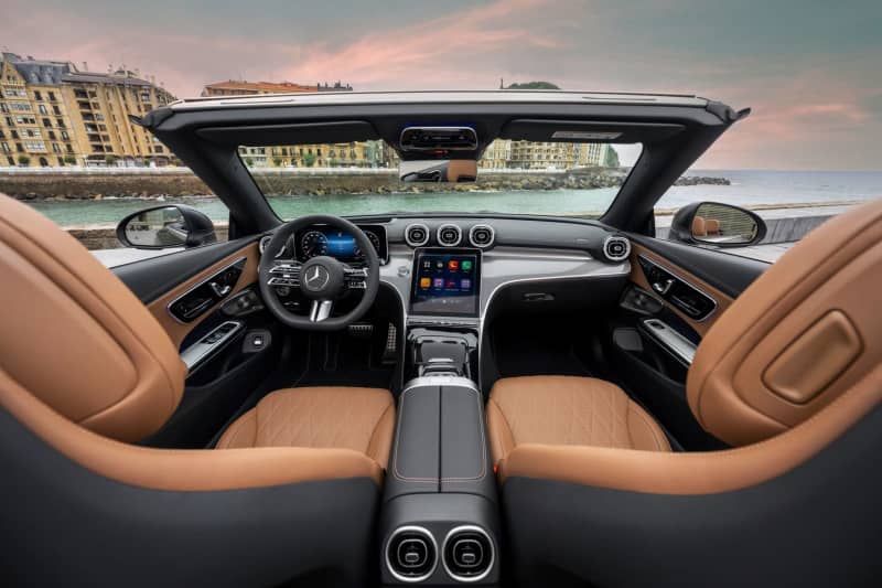 Inside the CLE there are plenty of good points, with soft plastics used throughout and the infotainment screen was clear and easy to use. It can even be angled towards the driver further when in direct sunlight. Mercedes-Benz/dpa