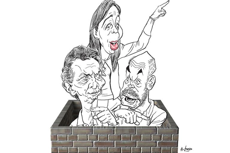 Mauricio Macri, María Eugenia Vidal y Horacio Rodríguez Larreta