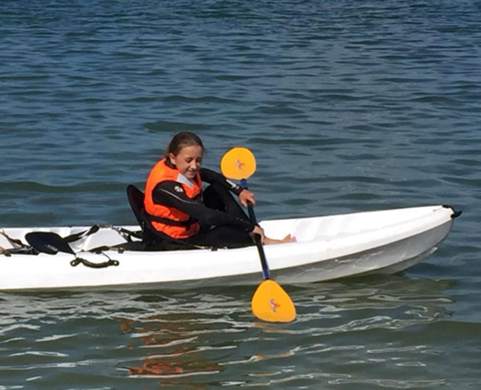 Millie Rogers, aged 12, kayaking in Cornwall in 2016 (Collect/PA Real Life)