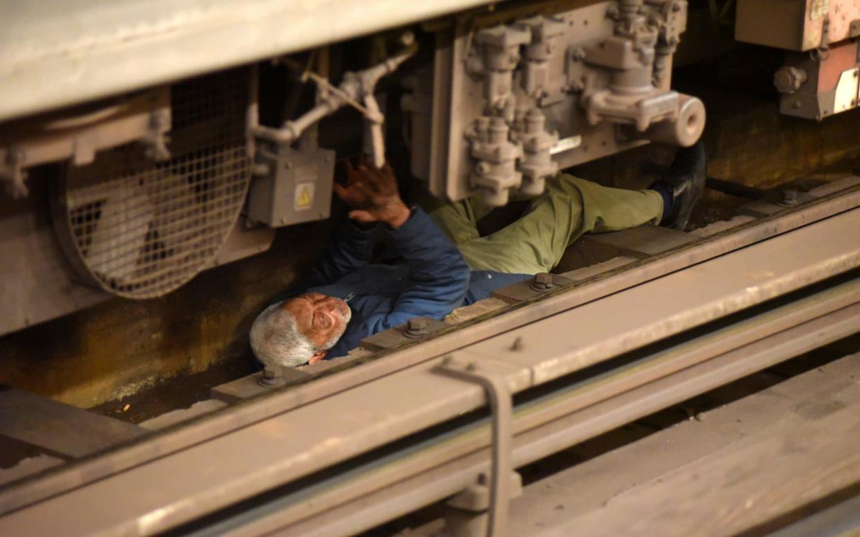 The scene where a man fell under a northbound 1 subway train at the W181st Street station in New York, NY on around 10:30 pm on January 4 - Photo © Copyright Christopher Sadowski 2019