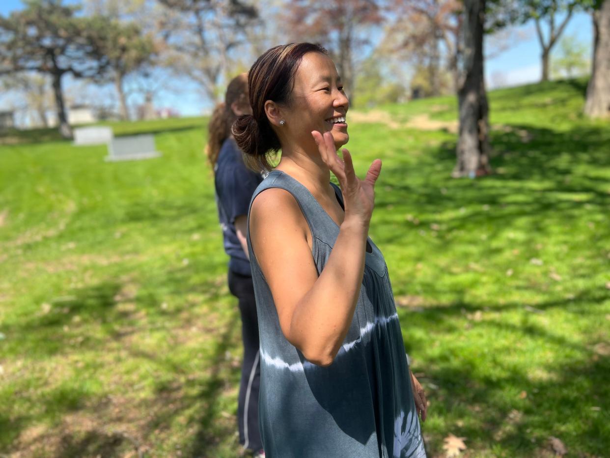 Yeng Vang-Strath is one of several choreographers creating Wild Space Dance Company's June 16-17 performances at Forest Home Cemetery & Arboretum.