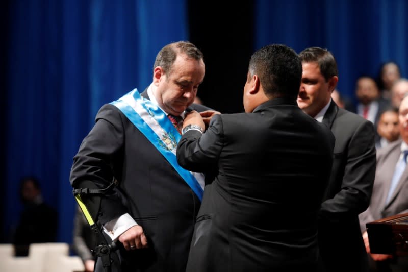 Alejandro Giammattei is sworn-in as Guatemala's President in Guatemala City