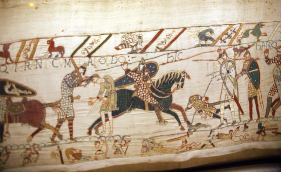 The Bayeux Tapestry recounts the bloody Battle of Hastings. Picture: Steve McKenna