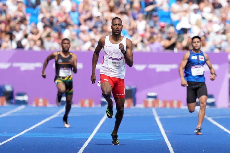 Zharnel Hughes s ran 20.30 seconds to win his 200m heat (Martin Rickett/PA) (PA Wire)