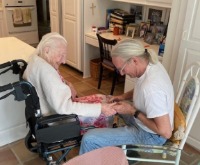 Michael Magee cares for his mother, Mary, during her five-year battle with Alzheimer's. Mary died in March 2024.