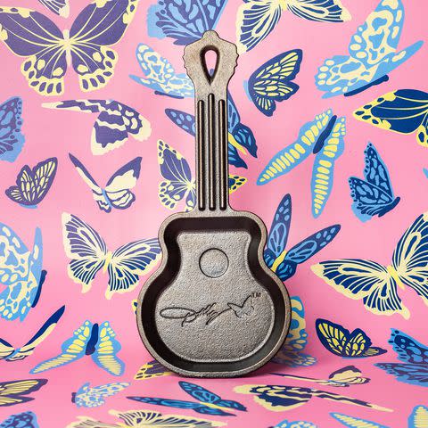 <p>Lodge Cast Iron</p> Dolly Parton Lodge Guitar-Shaped Mini Cast Iron Skillet