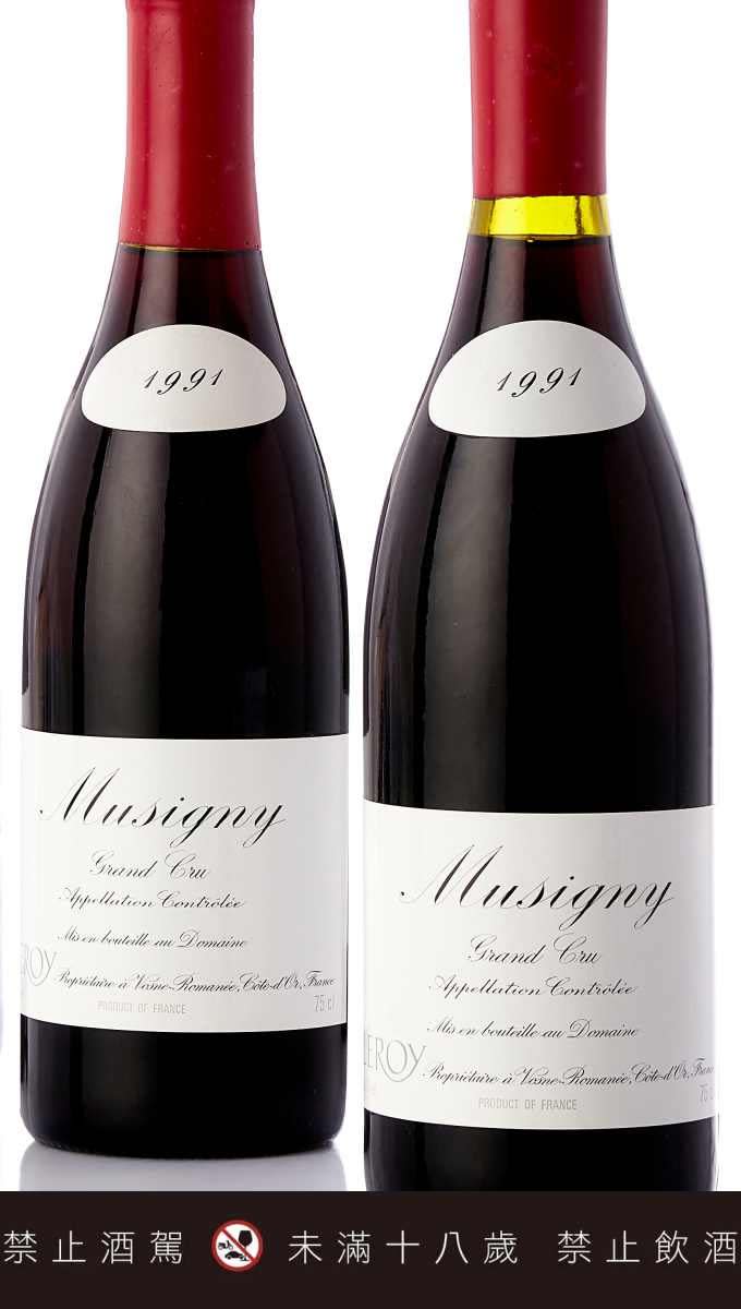 陳泰銘窖藏：Domaine Leroy Musigny （1991），每瓶估價12,000-18,000 美元。（Photo: Sotheby's）