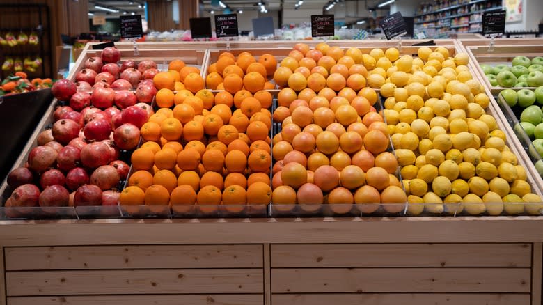 Fruit stand at store 