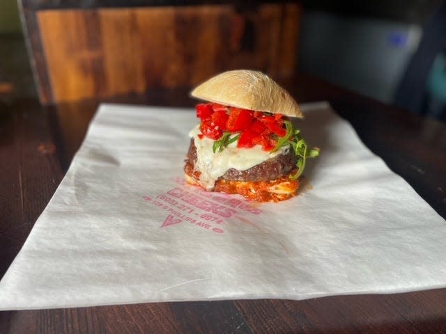 Pizza Cheeks' Burger for the 2023 Downtown Sioux Falls Burger Battle.