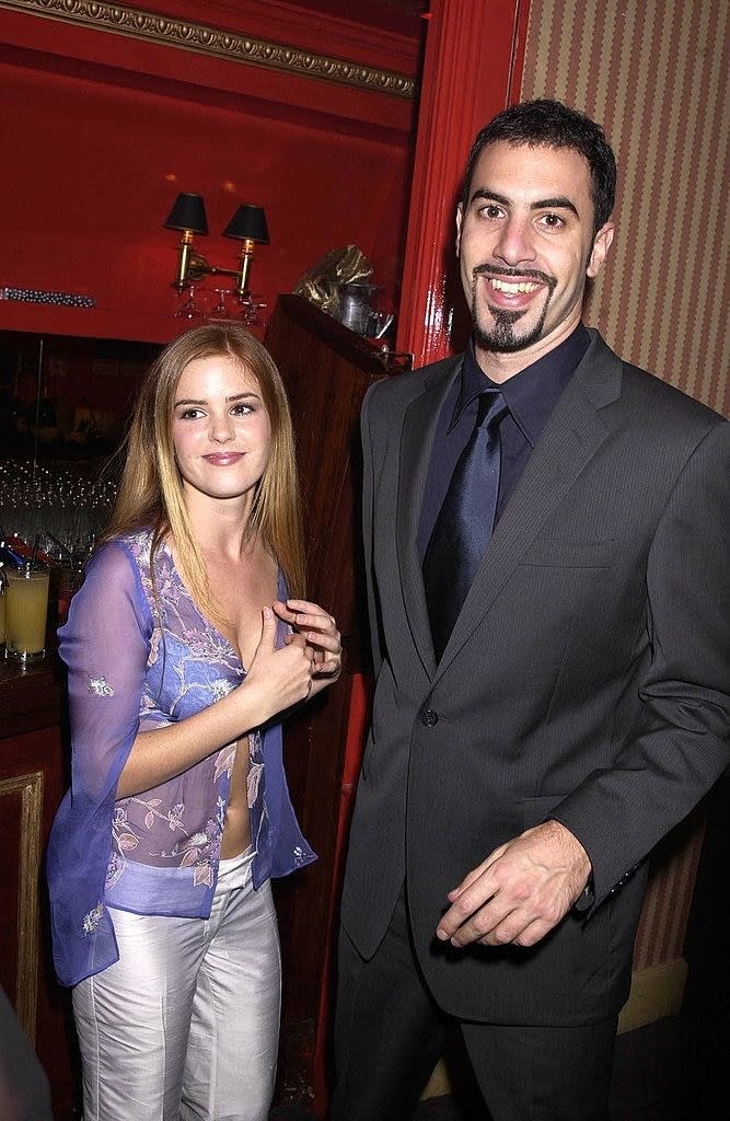 Isla Fisher and Sacha Baron Cohen