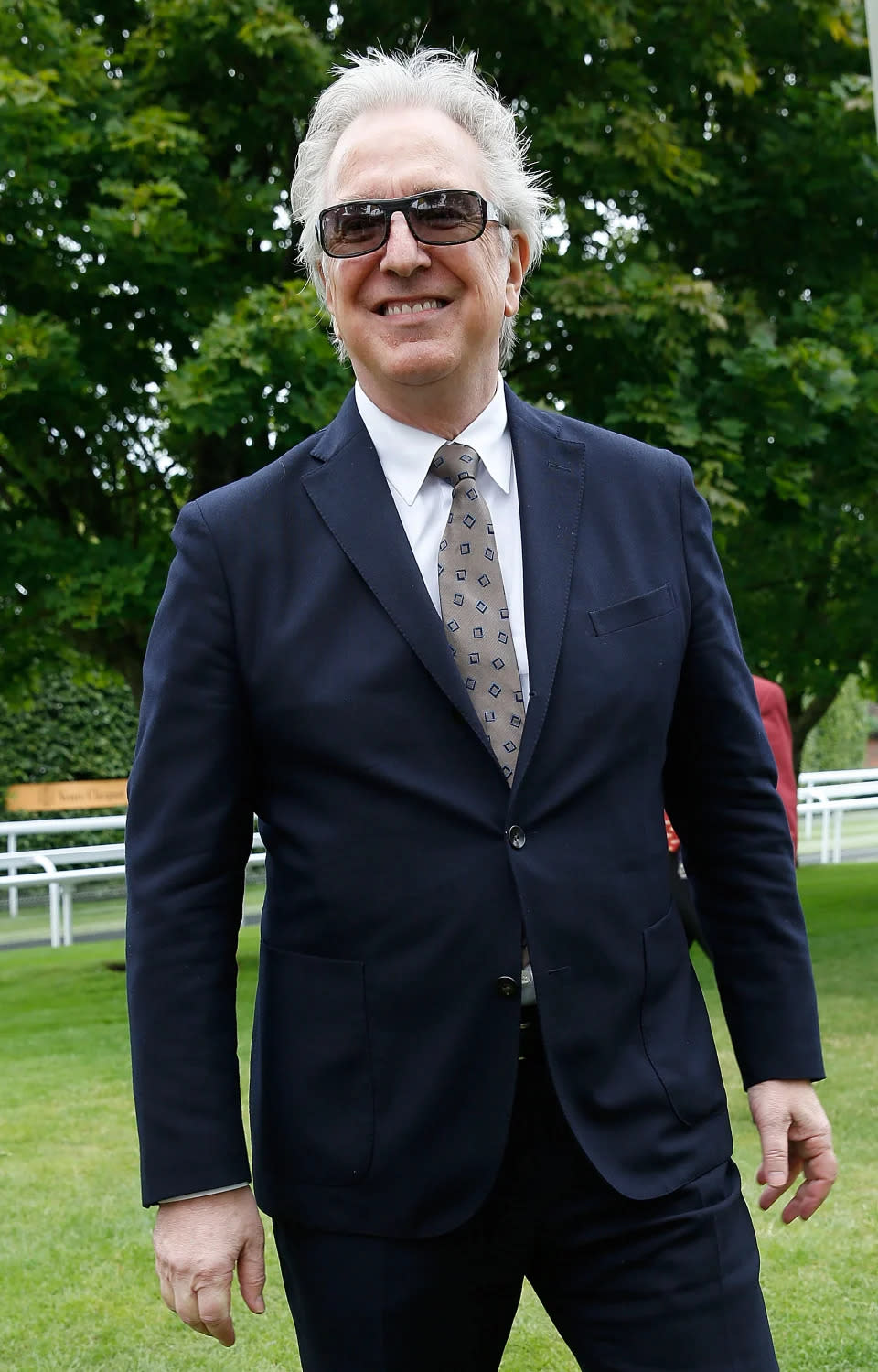 Alan Rickman auf der Goodwood-Rennbahn, kurz bevor bei ihm 2015 Bauchspeicheldrüsenkrebs diagnostiziert wurde. Foto: Getty Images