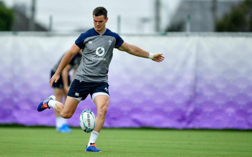 Johnny Sexton during Ireland training in Ichihara.