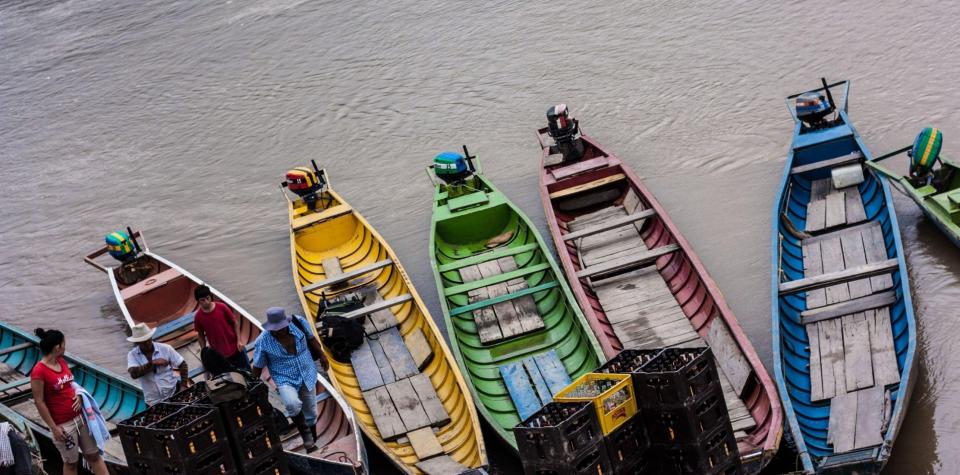 Many families in Guaviare depend on the river trade