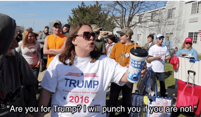 Here's What Happens When You Ask for a Hug at a Trump Rally Versus a Sanders Rally

