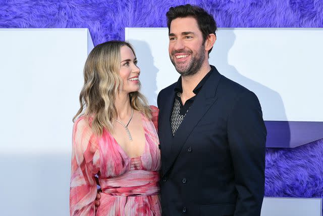 <p>ANGELA WEISS/AFP via Getty</p> US writer/director John Krasinski and his wife actress US-British actress Emily Blunt arrive for the premiere of "IF" at the SVA Theater on May 13, 2024, in New York City.