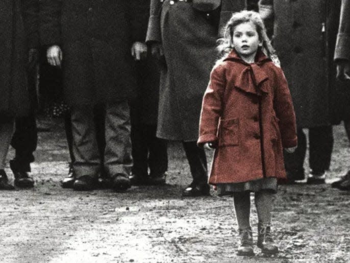 The girl in the red coat in "Schindler's List"
