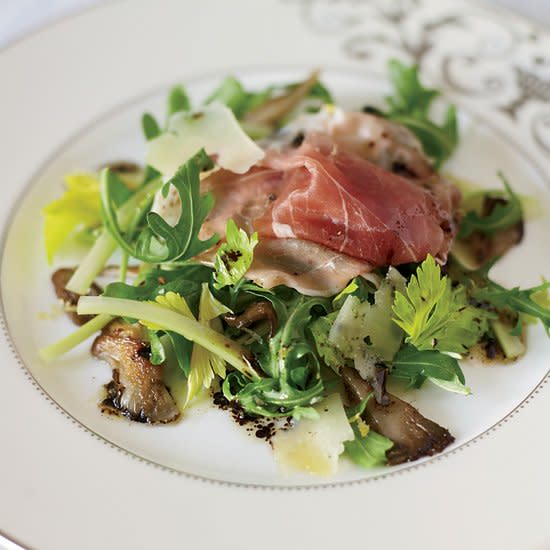 Arugula Salad with Prosciutto and Oyster Mushrooms